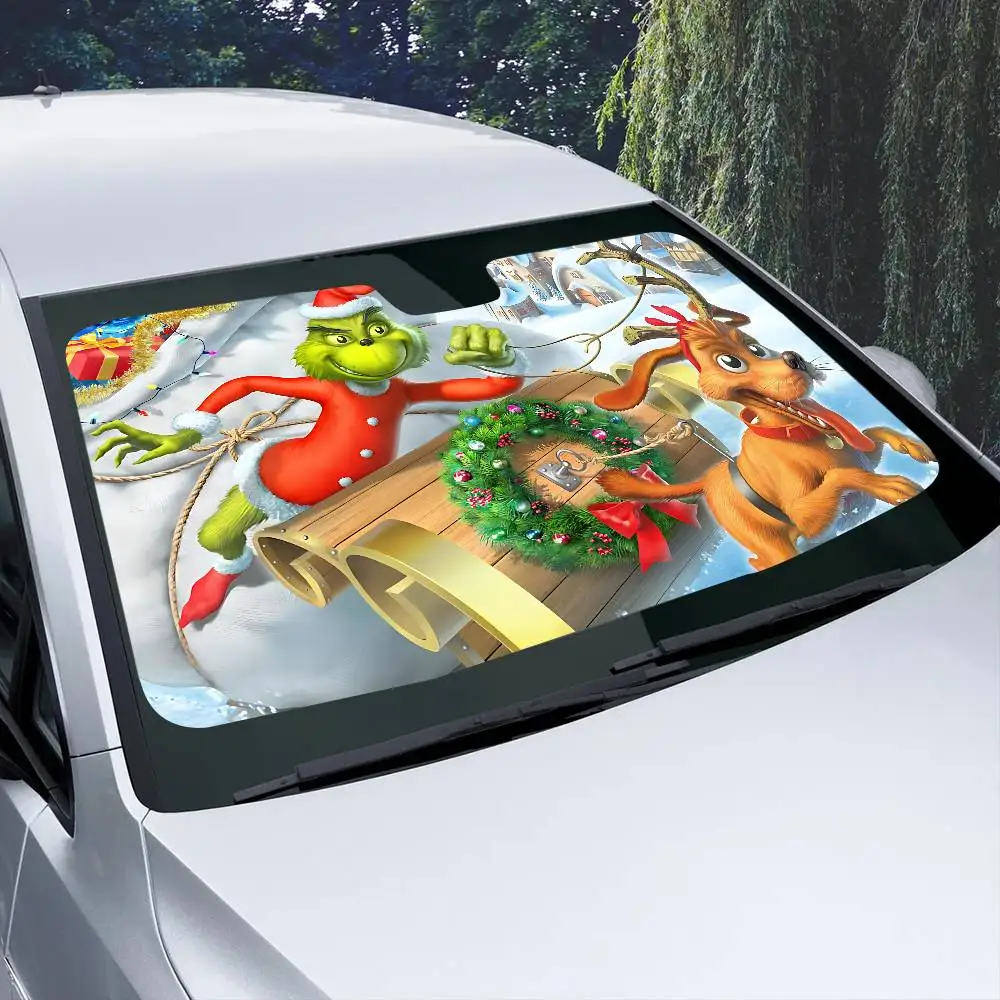 Film The G-Grinch C-Christmas Windshield Sun Shade for Car SUV Truck Front Window Sun Shade Accessory Protector Shield Cover view 5