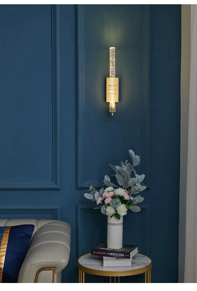 Modern Bubble Crystal Wall Lamps Indoor Lighting For Living Room Bedroom Study Background Wall Sconces Light