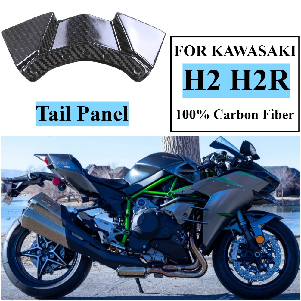 

Motorcycle Modification Accessory, For Kawasaki H2 H2R 2022 2023 2024 + 100% pure 3K Carbon Fiber Rear Seat Cover tail panel