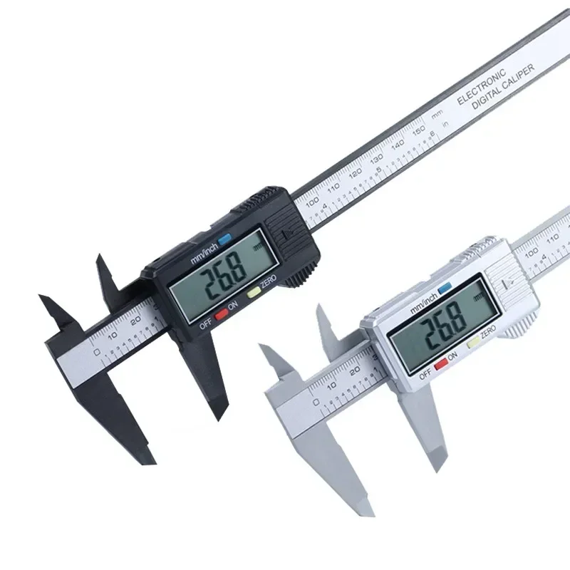 Digital Vernier Calipers Measure 150mm 6inch LCD Electronic Carbon Fiber Gauge Height Measuring Instruments Micrometer