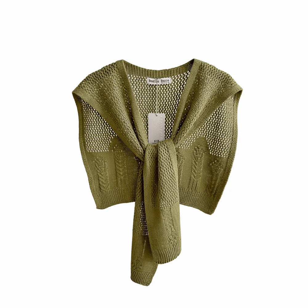 

Многоцветная вязаная шаль-жилетка: многофункциональный тонкий воротник-имитация, удлиненный, расширенный, для защиты шеи, для девочек и женщин