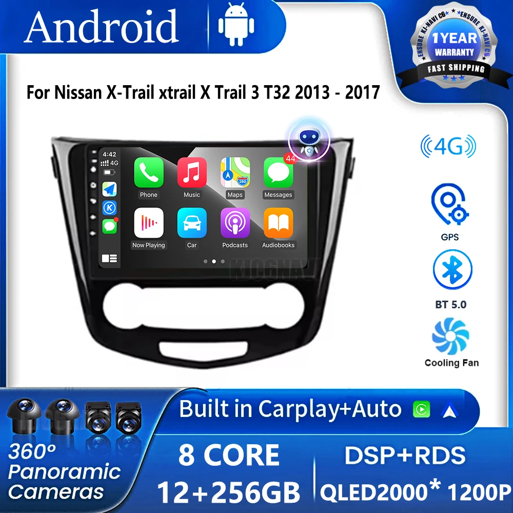 

for Nissan Qashqai J11 Nissan X trail T32 2014 - 2017 Android Auto Car Radio Video Multimedia Player WiFi Bluetooth GPS Navi