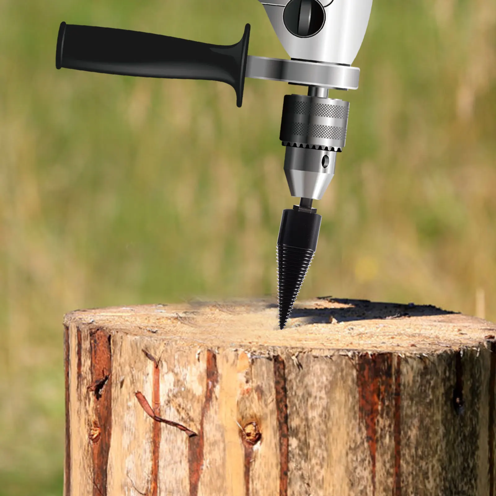 

Carbon Steel Drill Bit Set for Woodworking Splitting Firewood Logs Hexagonal Design High Hardness Wear for Oak