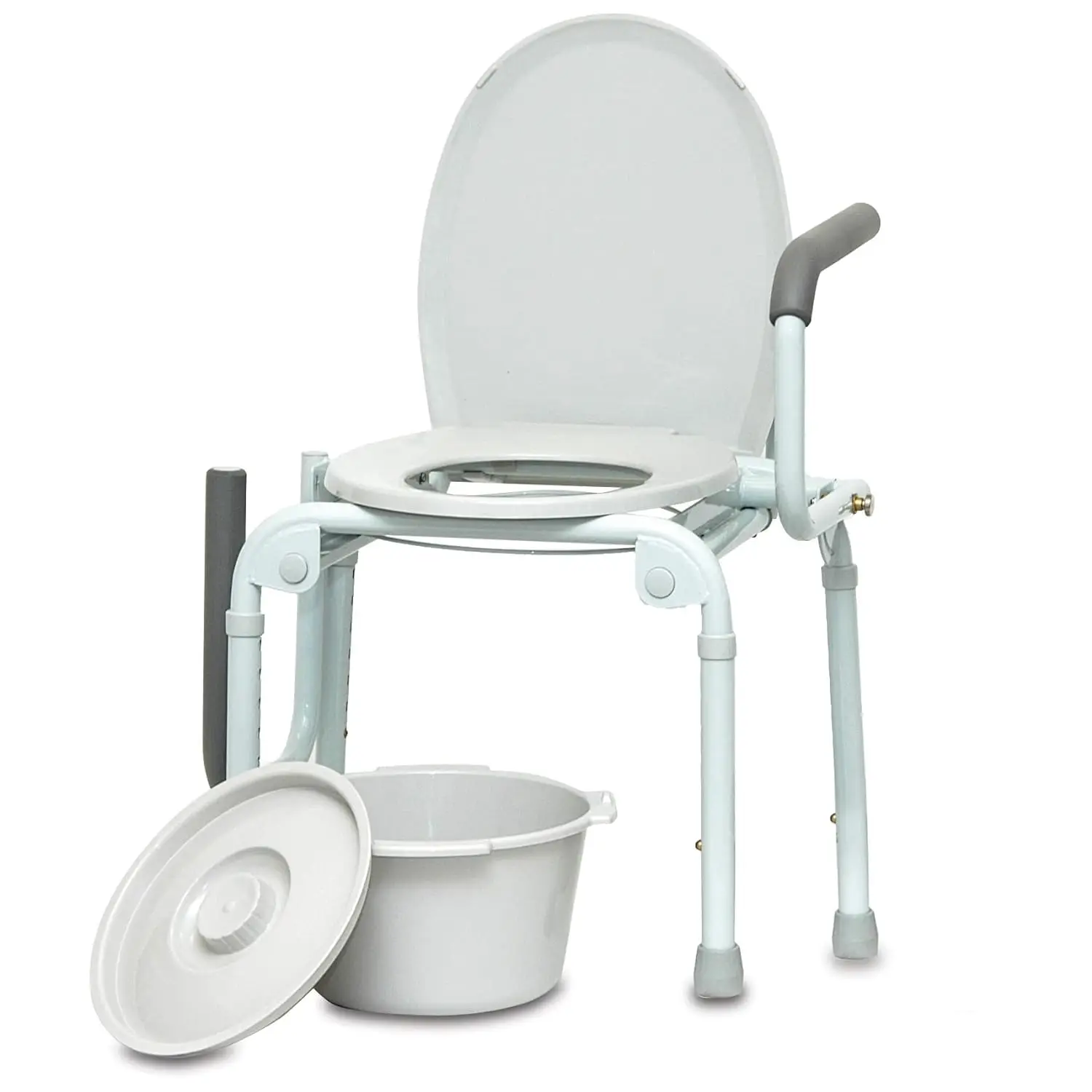 

Регулируемое складное прикроватное кресло-туалет с ручками для пожилых и людей с ограниченными возможностями, выдерживает до 136 кг