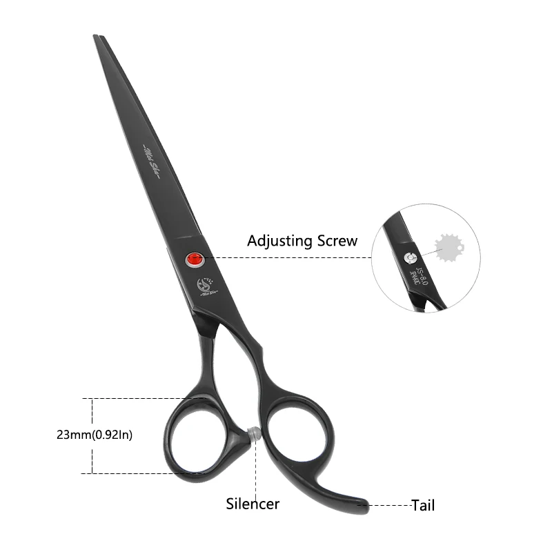 8 inch Meisha Dog Cat Hair Shears Japan Steel Pet Cutting Thinning Curved Grooming Scissors Fur Clipper Animals Supplies B0044A