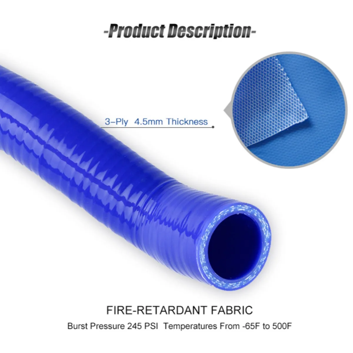 Picture 5: For 2016-2018 Ford Focus RS Fit MK3 2.3T Induction Silicone Hose Kit 5-ply 2017