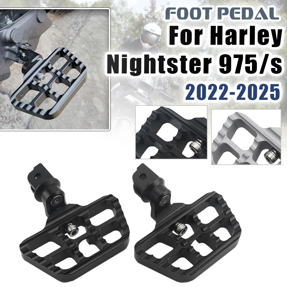 

Aluminum Foot Pegs Rests For Harley Nightster 975 Nightster 975S 2022-2025 Motorcycle Adjustable Extend Lowering Front Footpegs