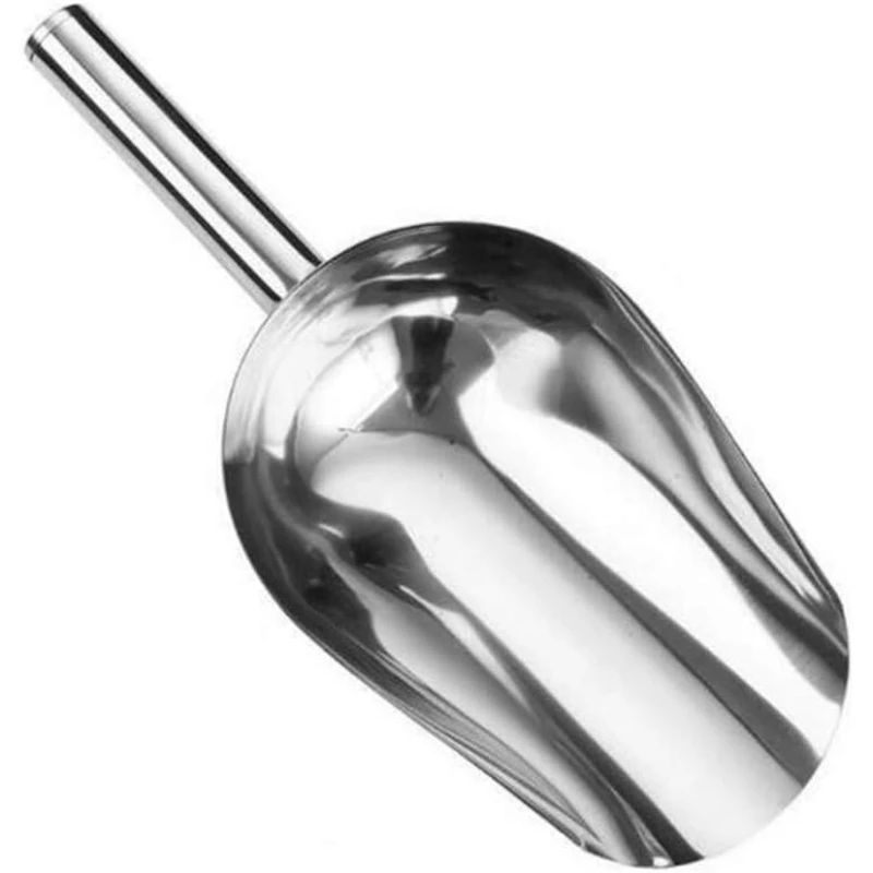 13 Inch Thickened Stainless Steel Food Scoop Multifunctional Ice Shovel for Tea Flour Rice Sugar Beans Grains Dry Food Scooper