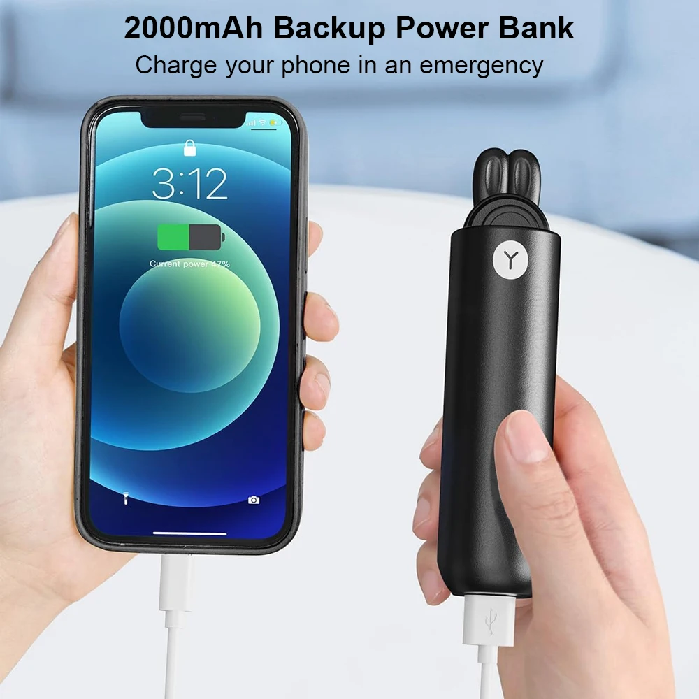 Portable Fan Mini Handheld Fan 2000mAh Power Bank USB Rechargeable for Outdoor Travel HandHeld Small Pocket Fan with LED Display