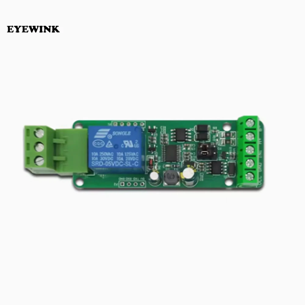 Modbus RTU single relay module RS485/TTL 1-channel input/output plug-in terminal