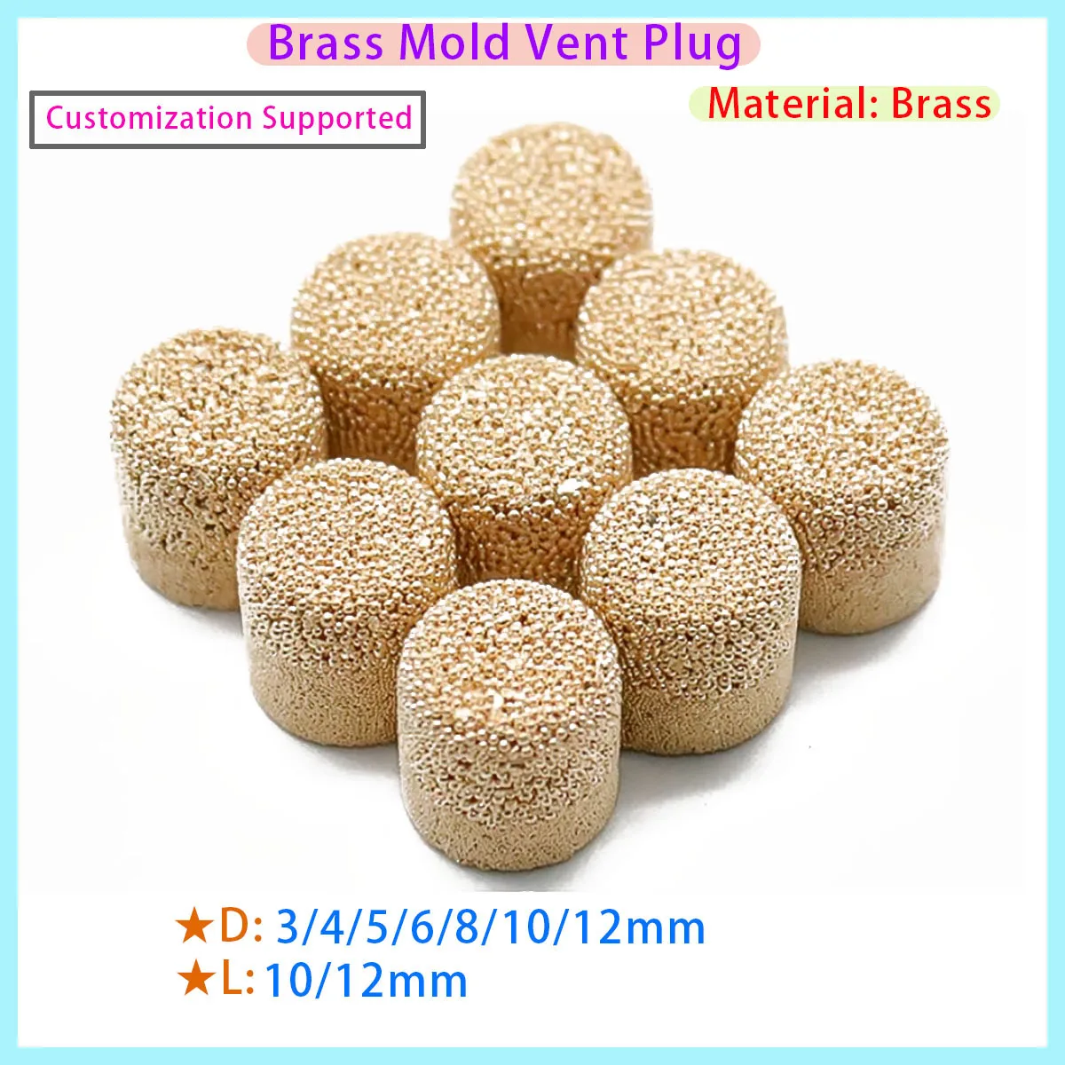 Factory Direct Sale Discount Mold Vent Plugs, Hollow Brass Vent Bushings & Vent Pins for Plastic Molds