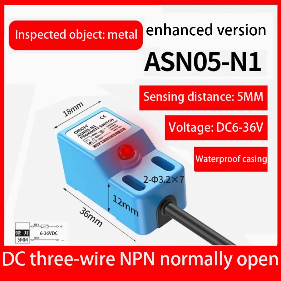 Square metal induction proximity switch sensor SN04 n/n2/3/p/d1/y two or three wire NPN24V