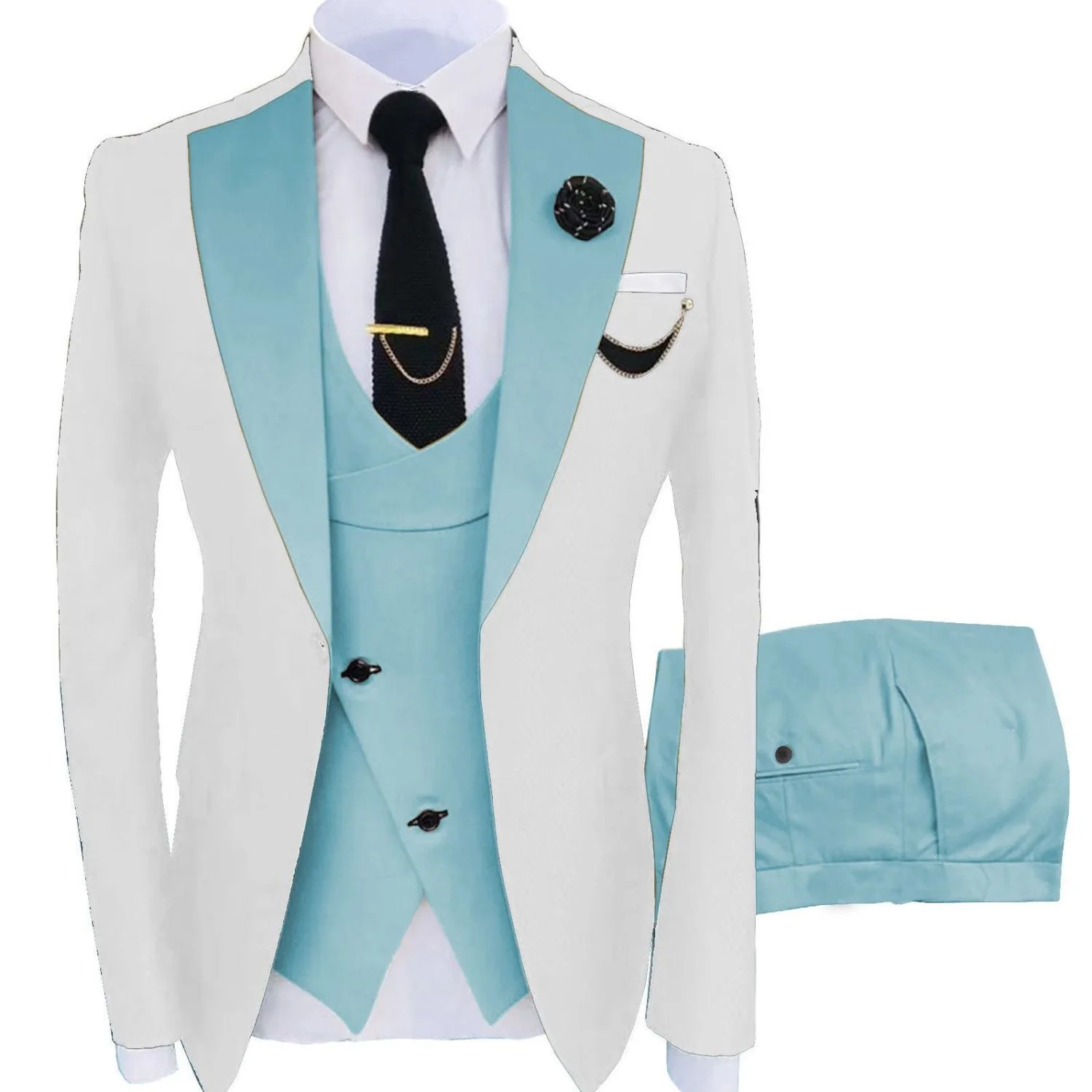 

1321Men's suits business casual formal jacket Korean style slim fit groomsmen