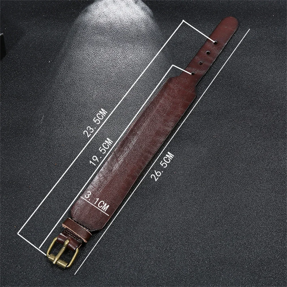 أساور صداقة قابلة للتعديل من الجلد الطبيعي بطبقة واحدة بتصميم عتيق من fuyo للرجال والنساء - 6