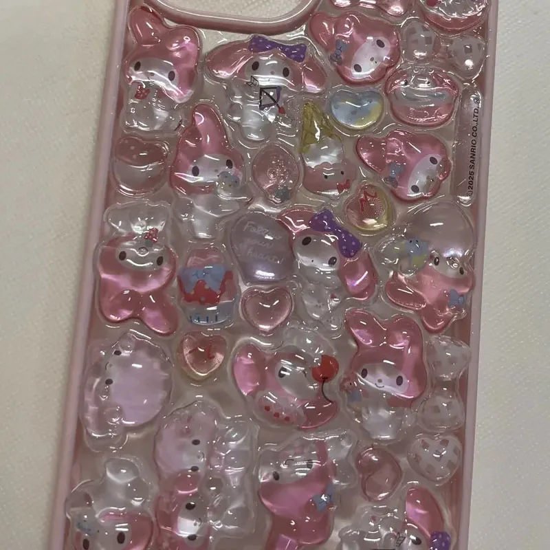 

Kawaii Kuromi My Melody наклейки креативный мультфильм Ханйдсон Hello Kitty 3D кристалл чехол для телефона Diy материал наклейка подарок на день рождения