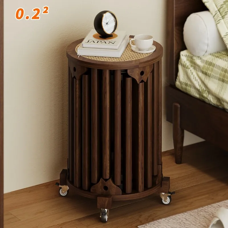 Folding Stackable 6-in-1 Wooden Stool Round Chair Multi-functional Storage Dining Room Home Indoor