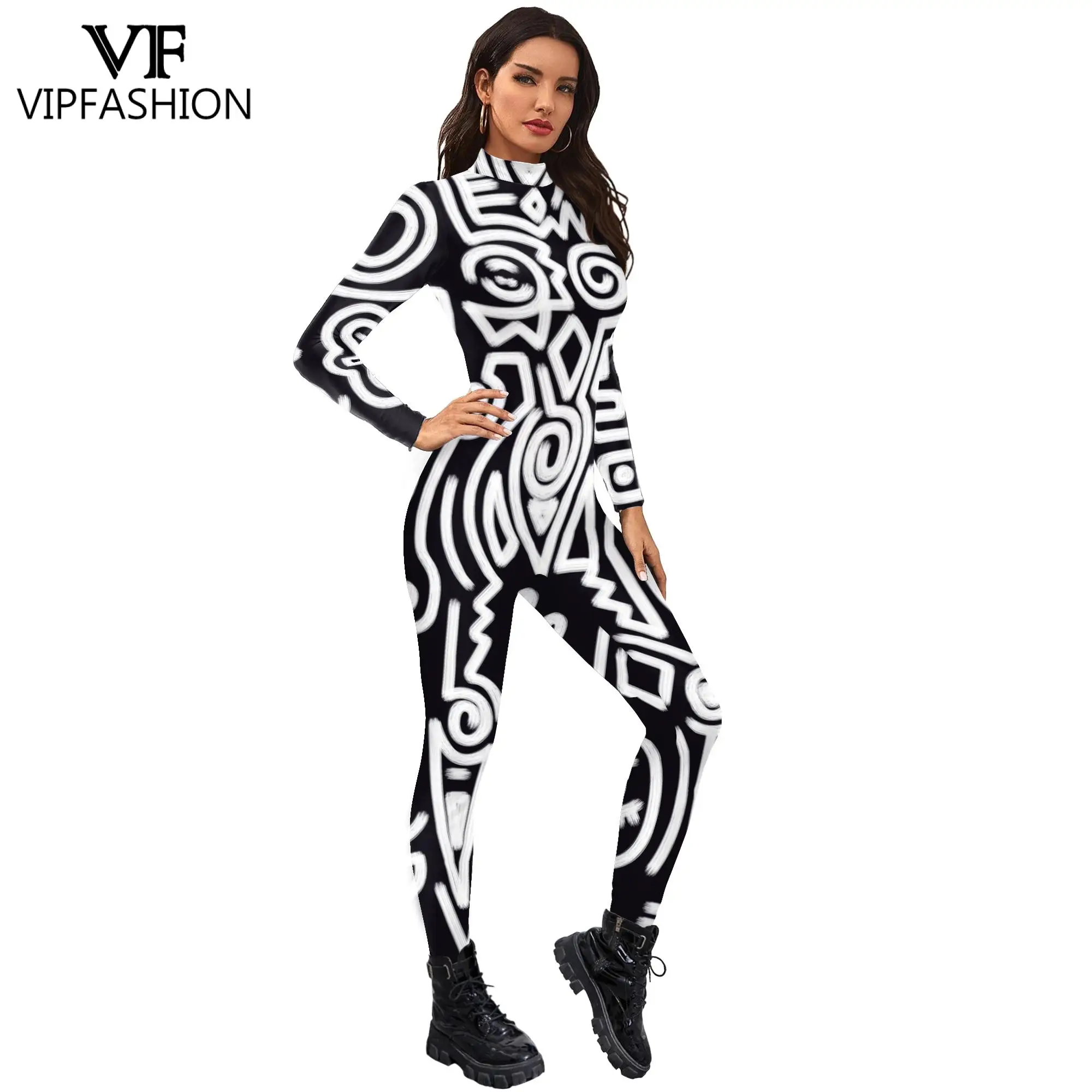 VIP Thời Trang Trưởng Thành Trang Phục Hóa Trang Trăn Hoa Văn In Hình Lạ Mắt Carnival 3D In Bodysuit Zentai Thun Áo Liền Quần