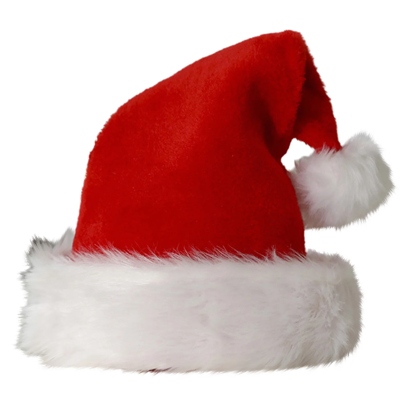 

1Pc Santa Xmas Hat Cosplay Head-wear for Adults Soft Thickened Santa Plush Hats for Christmas New Year Party Accessory Supplies