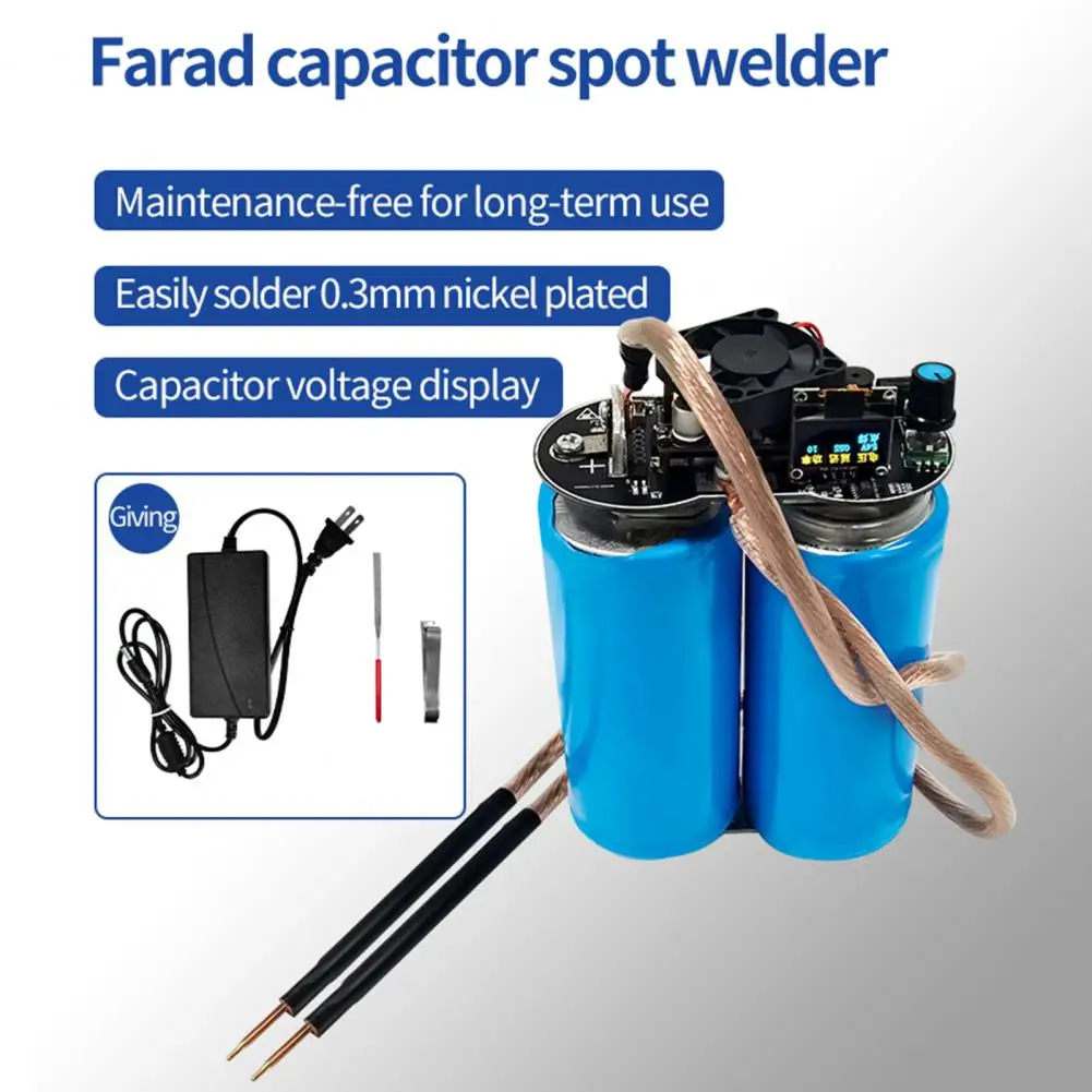 

Spot Welding Machine DIY Energy Storage Sheet 0.3mm 18650 Battery Farad Capacitor Spot Welders for Industry