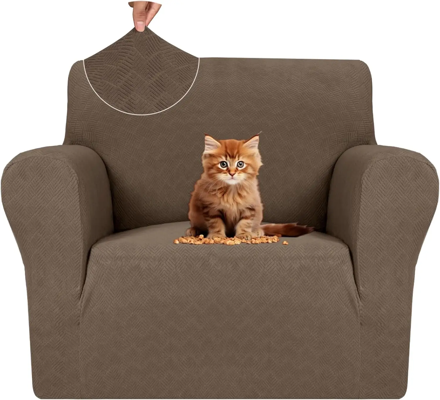 

Chair Covers For Living Room 1 Piece Stretch Sofa Chair Slipcovers With A (31""-46"") Furniture Protector For Dog Pet Couch