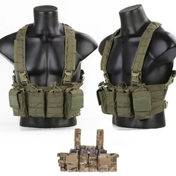 Emersongear fácil peito rig colete tático combate recon colete com revista bolsa airsoft caça paintball colete trekking em7450