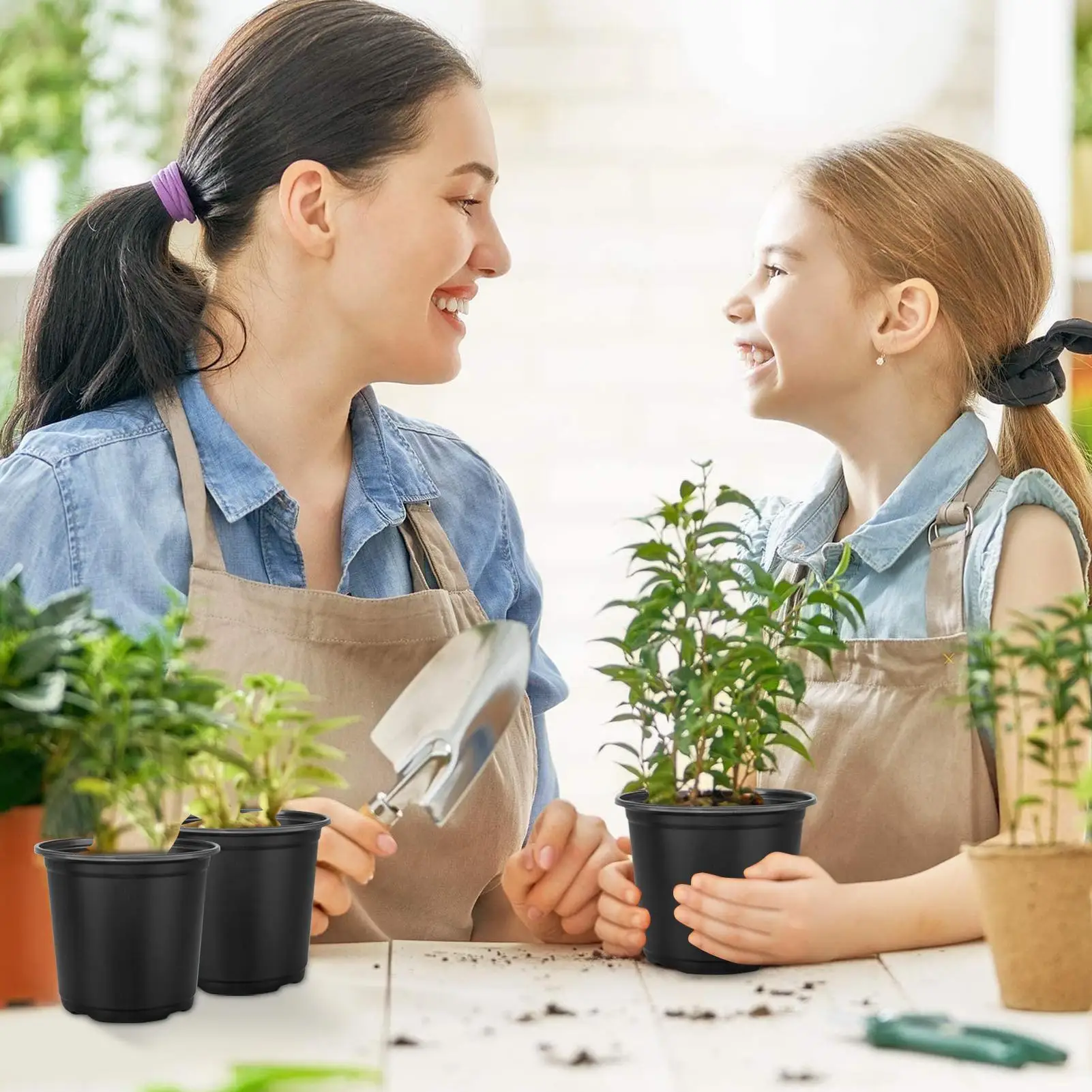 

Маленькие детские горшки, тепличные цветочные горшки, 100 шт., круглые маленькие дышащие контейнеры для пересадки корней для балкона