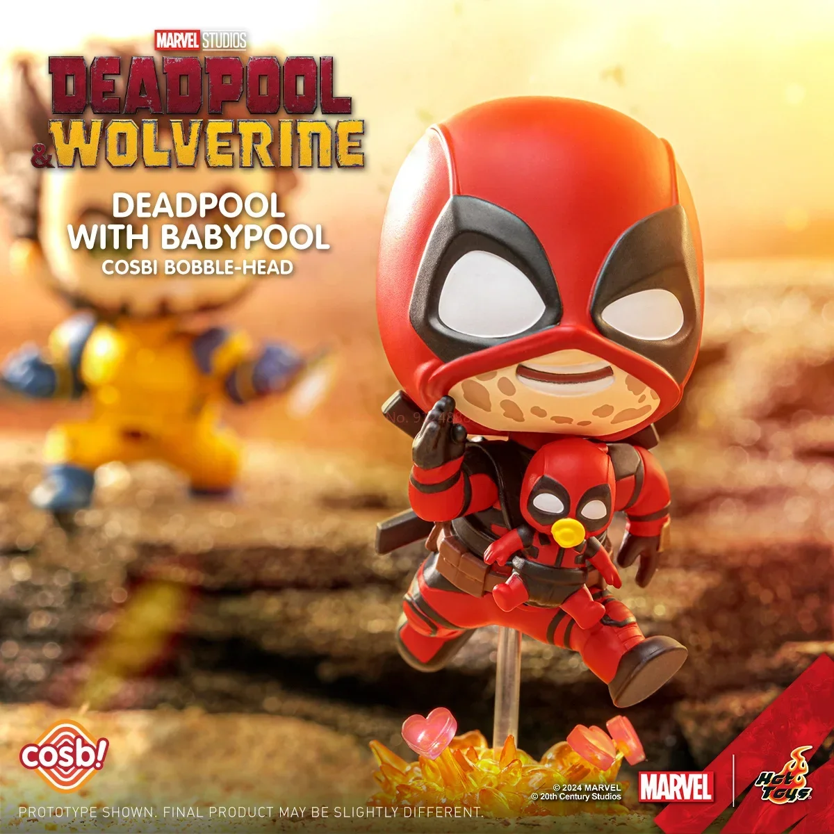 New Hot Toys Deadpool And Wolverine Cosbi Mini Dollcollectible Pvc Model Garage Kit Anime Peripheral Decoration Toy