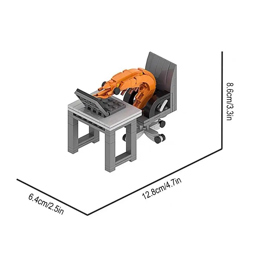 تجميع ألعاب المكعبات البناء مكعبات البناء نموذج الروبيان التماثيل سطح المكتب زخرفة لغز الجمعية للعب الأولاد والبنات
