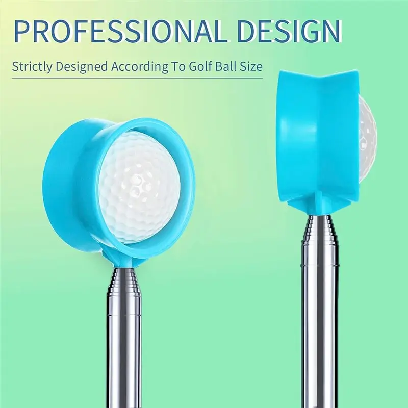 A64T for Golf Ball Retriever Telescopic Stainless Steel Ball Grabber 12ft Water for Golf Ball Tool for Pond Lake Blue