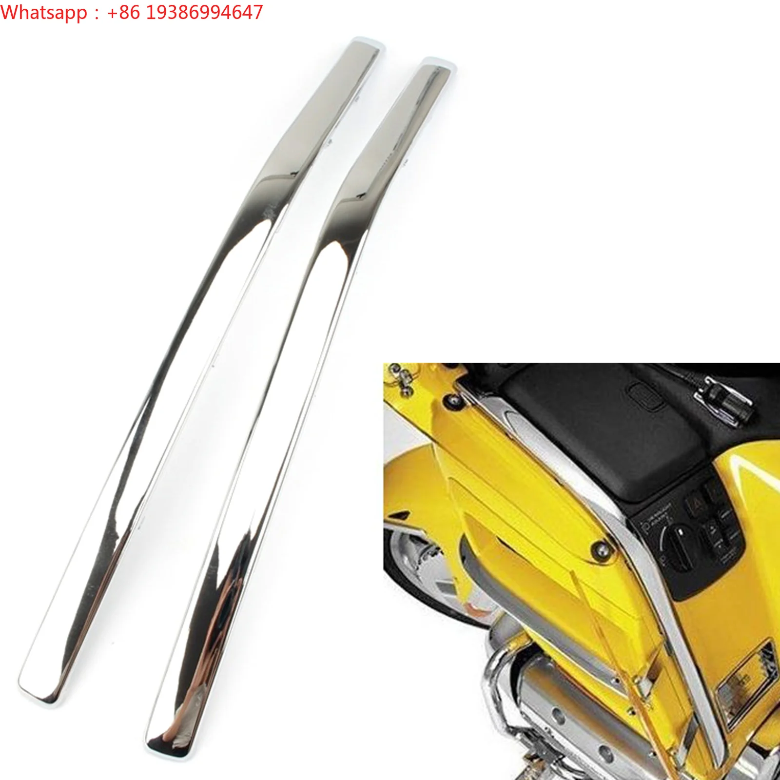 For Chrome Side Fairing Cowl Trim for Honda Goldwing GL1800 2001-2011 2PCS