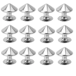 100Sets Punk Rock Silver Conical Rivet Spikes For Clothes Shoes Bags Decoration Leathercraft Accessories 6mm 8mm10mm Wholesale
