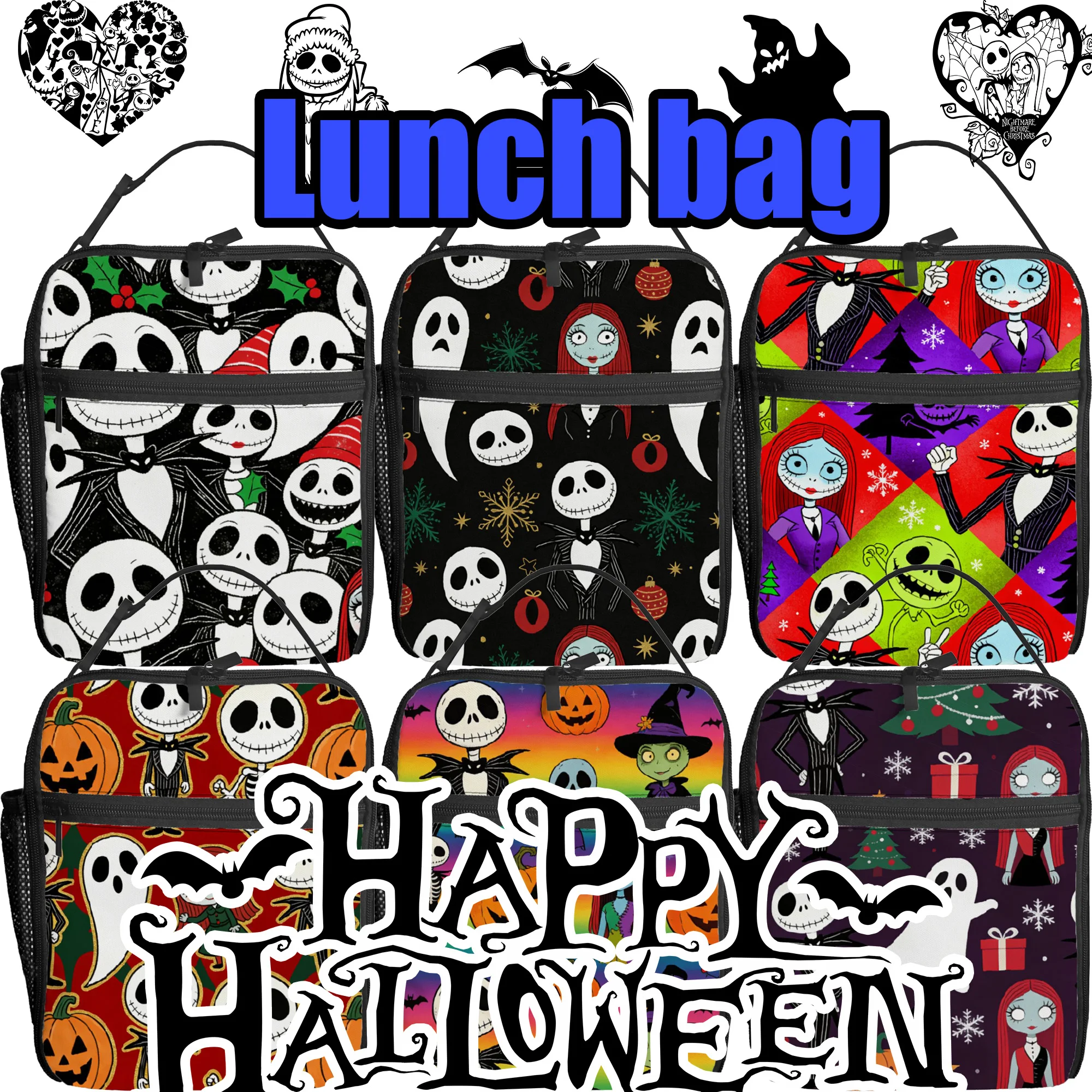 

1pc,The Nightmare Before Christmas,lunch bag,handbag, Minnie Mouse, high quality, cute, elegant, gift, party