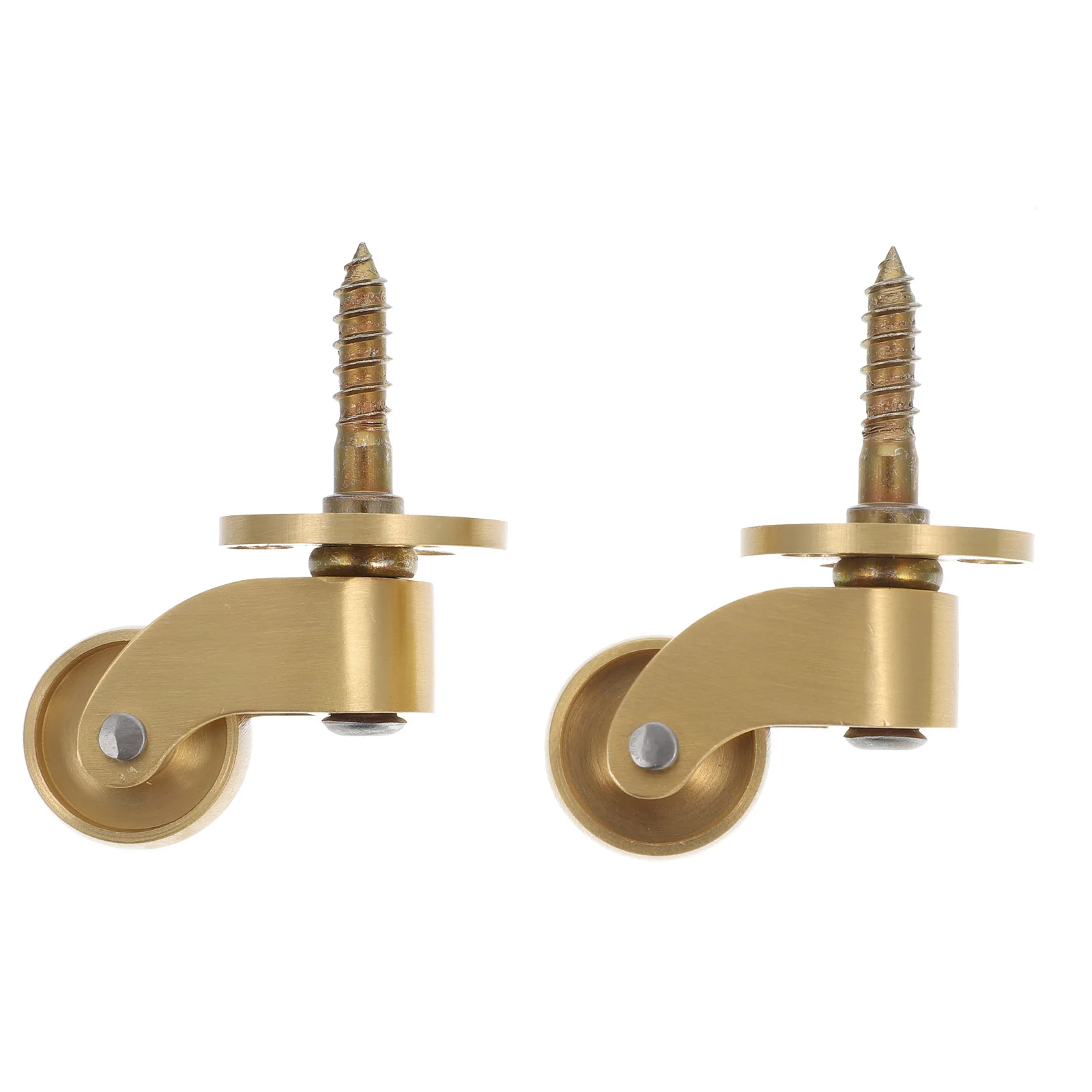 

2 Pcs Furniture Swivel Casters Universal Sofa Wheel Chair Brass Wheels for Pulley Golden Heavy Duty