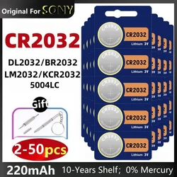 Original For Sony 2-50pcs CR2032 CR2032 Button Cell Battery cr 2032 For Watch Toys Remote Control Computer Calculator Control