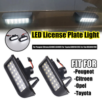 2Pcs Canbus LED Number License Plate Lights Lamps For Peugeot Expert Partner Rifter Citroen Berlingo Jumpy Fiat Scudo Toyota
