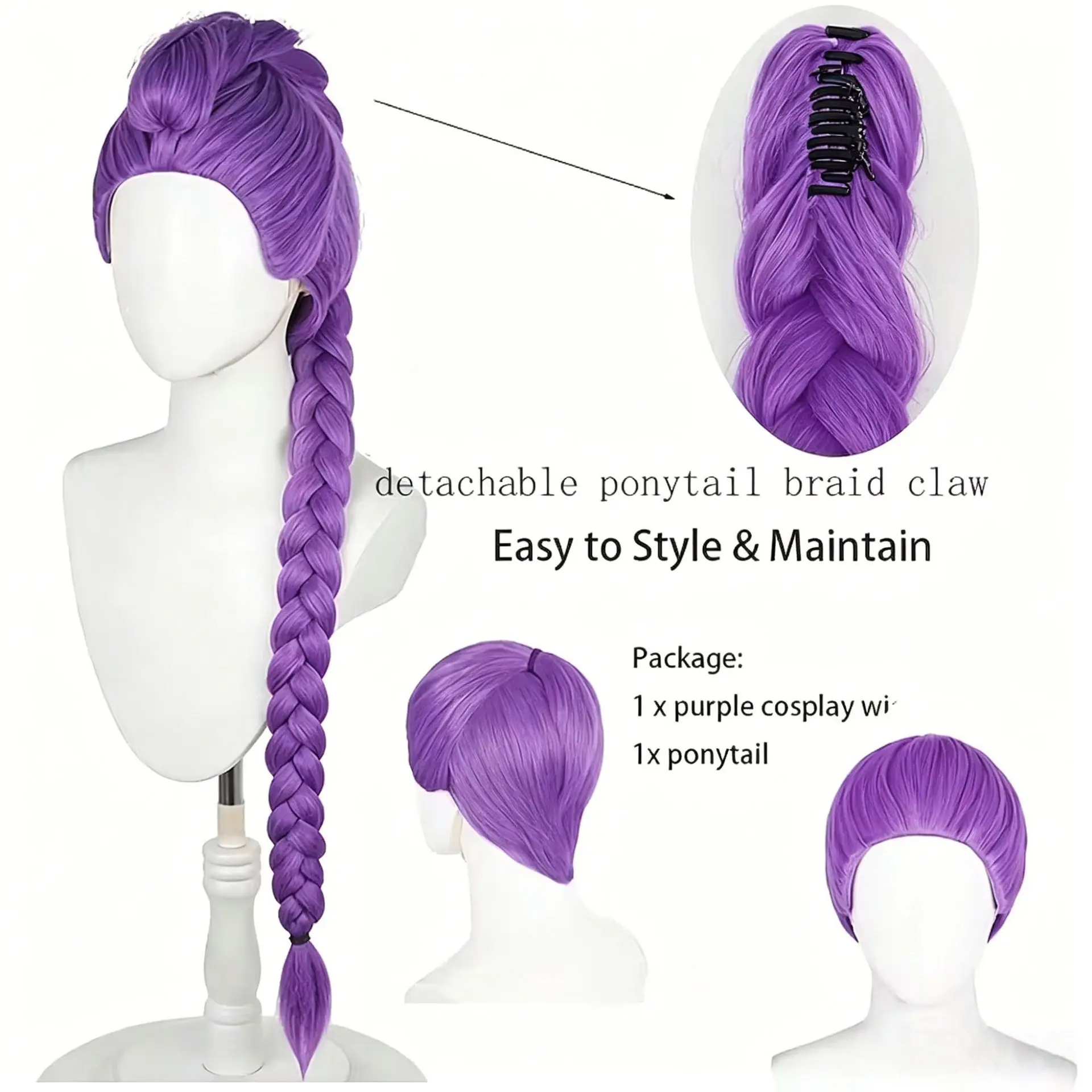 Rumi&Zoey&MiraCosplay Wig - Adjustable Net Cap for Anime Roleplay & Daily Fashion with Hair Cap