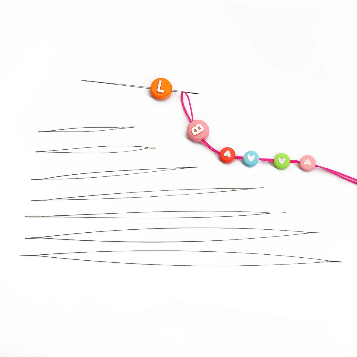 5Pcs/Lot Stainless Steel Big Eye Beading Needles Easy Thread String Cord Pins For DIY Jewellry Making Tools