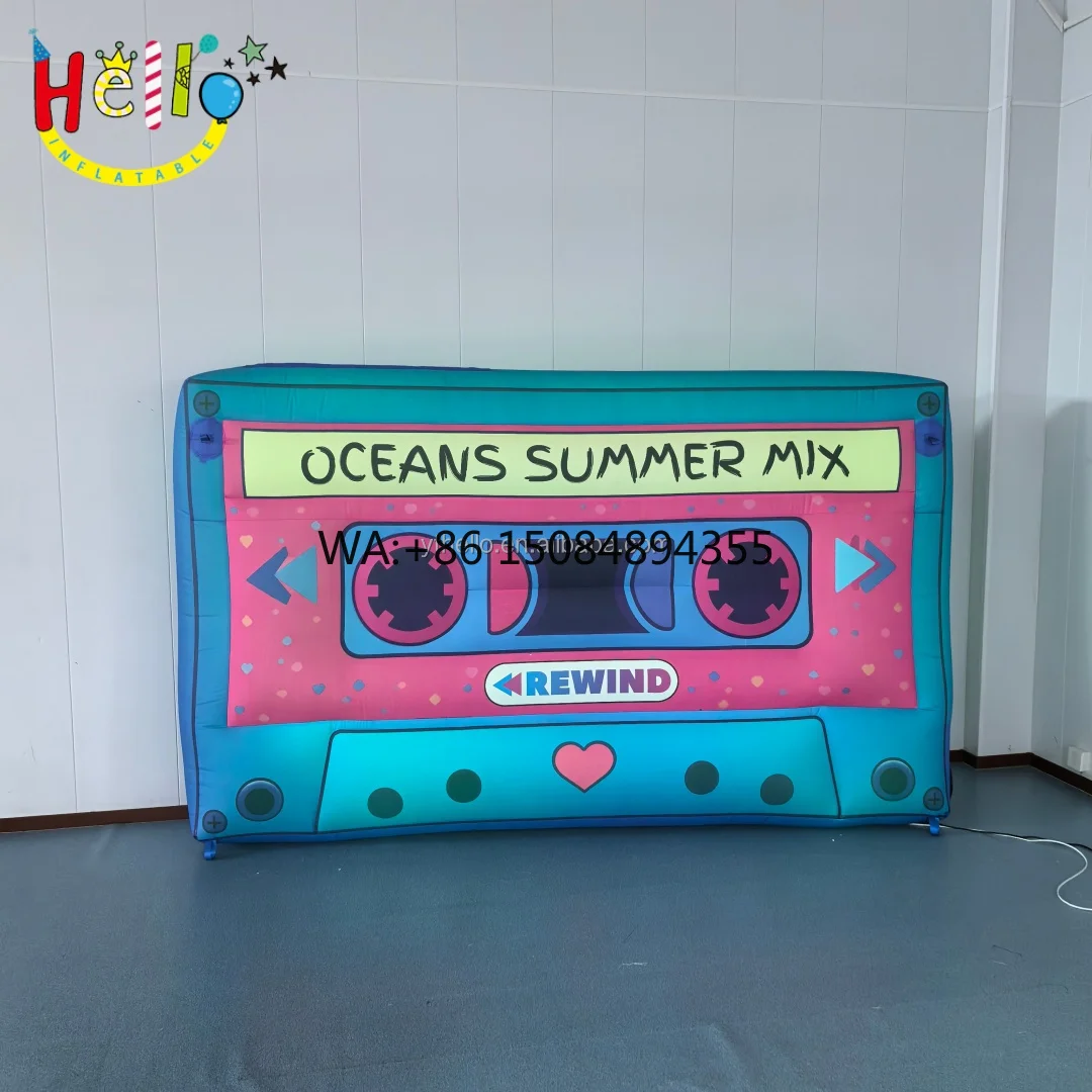 Customized Multi-Color Music Theme Inflatable Retro Cassette Tape