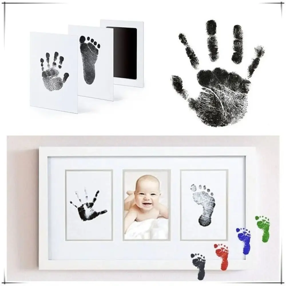 New Photo Frame Pet Dog Footprint Handprint Pad Paw Print Souvenir non-toxic DIY Hand And Footprint Baby Ink Pads Pet Dog