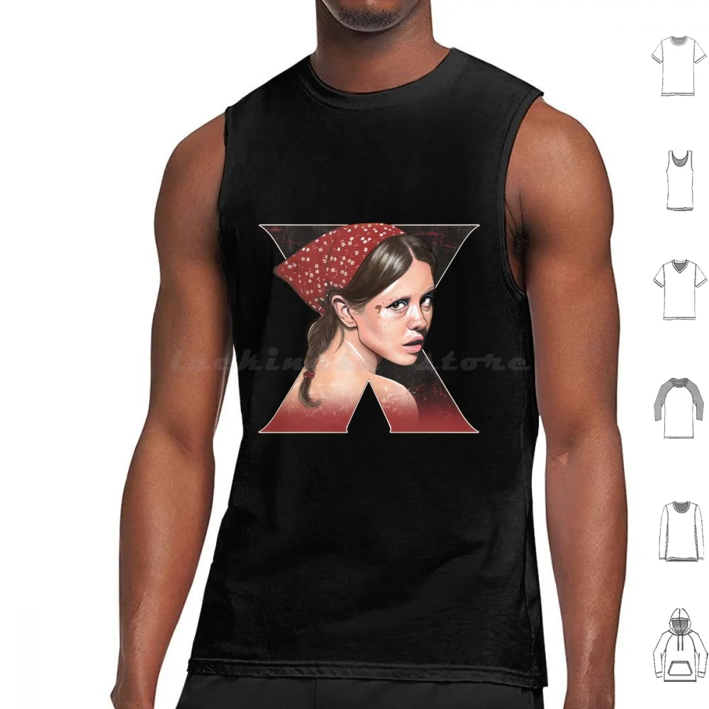 X Movie Character Tank Tops Vest Sleeveless X Movie Ti West A24 Movie Film 2022 Pearl Pearl Movie A24 Horror House Of The