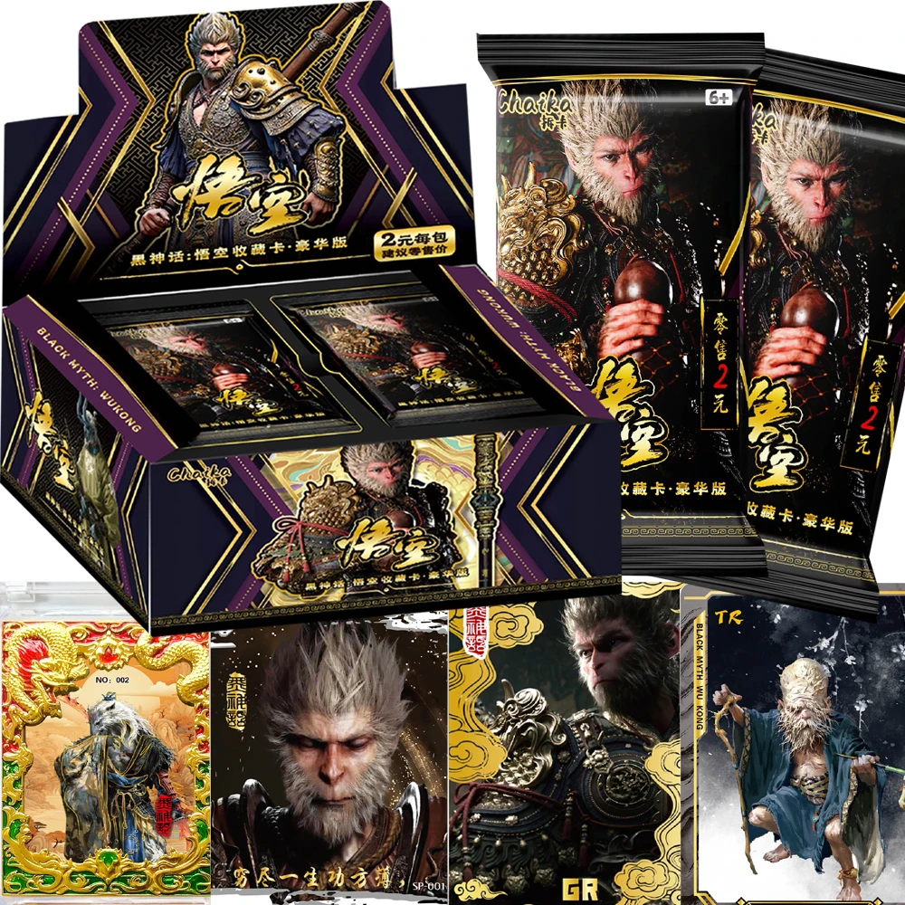 Wholesale Black Myth Wukong Cards Popular Adventure Action Game Realistic Restoration Scene Cards Family Table Toys Kids Gifts