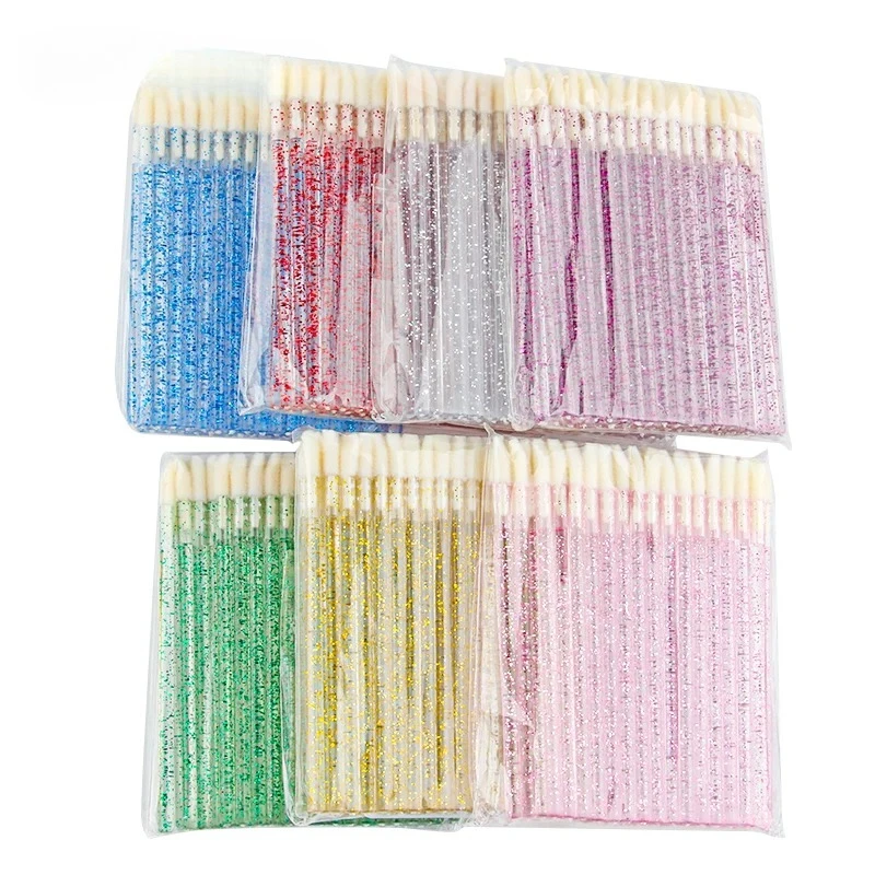 Lanjinglin 5/50 Stück Einweg-Lippenpinsel, Make-up-Pinsel, Lippenstift-Applikator, Zauberstäbe, Wimpernverlängerungswerkzeug, Schönheitszubehör