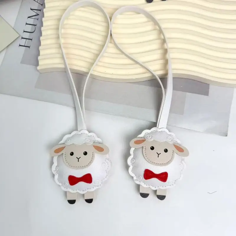 Damen Ziegen- und Schaf-Schlüsselanhänger, Taschenanhänger, Schmuck, Tier-Schlüsselring, Taschencharme, Auto-Anhänger, Geschenk – Detail 7