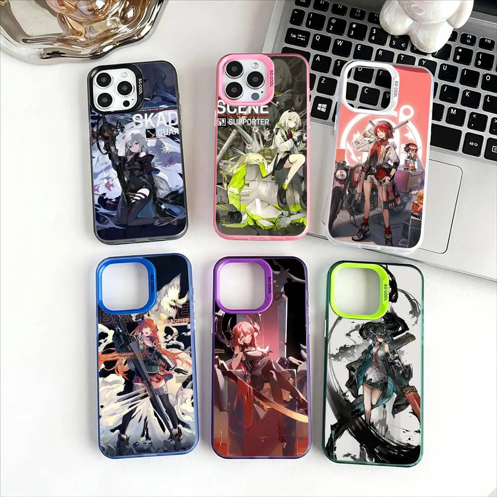 

Anime A-Arknights Phone Case Unique Holographic Rainbow iPhone 11-16 Pro Max TPU Case. Slim Fit, Shockproof, Skin-friendly Cover