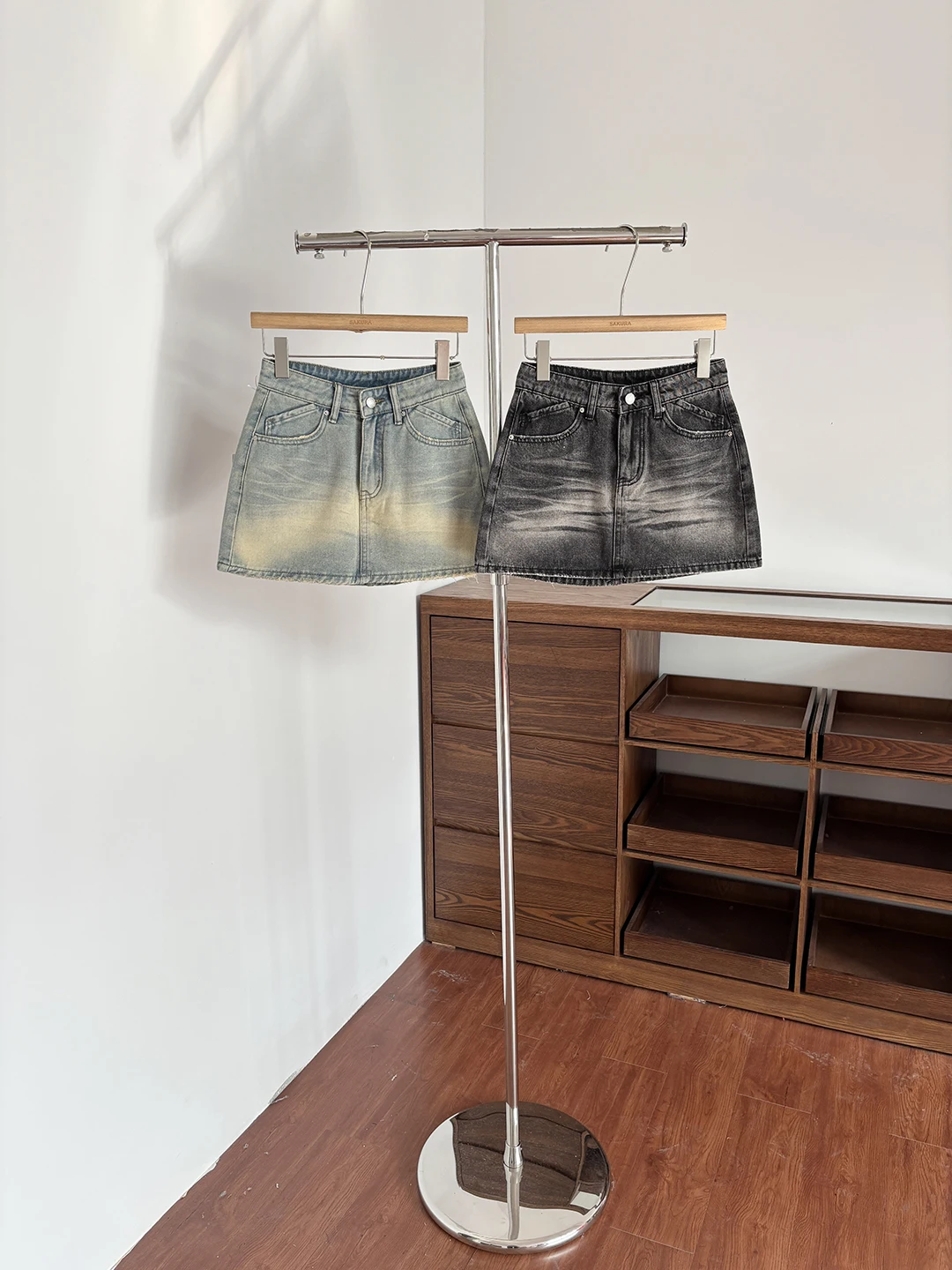 

American Retro High Waist Denim Skirt Women's Summer New Slimming Hot Girl A-Line Bodycon Skirt Teenage Girls Polyester ...