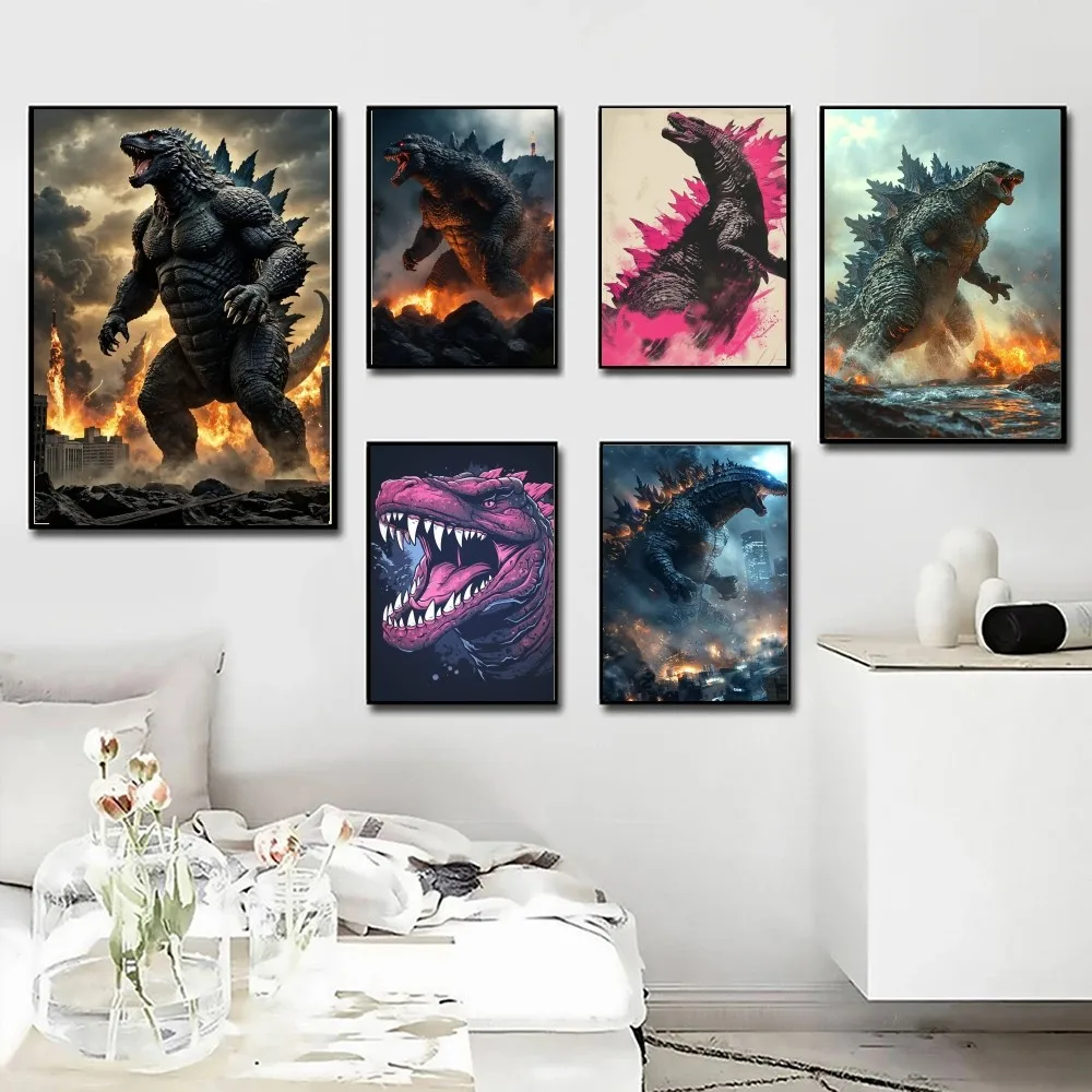 1pc G-Godzilla Movies Poster Poster Art Print Bar Living Roo