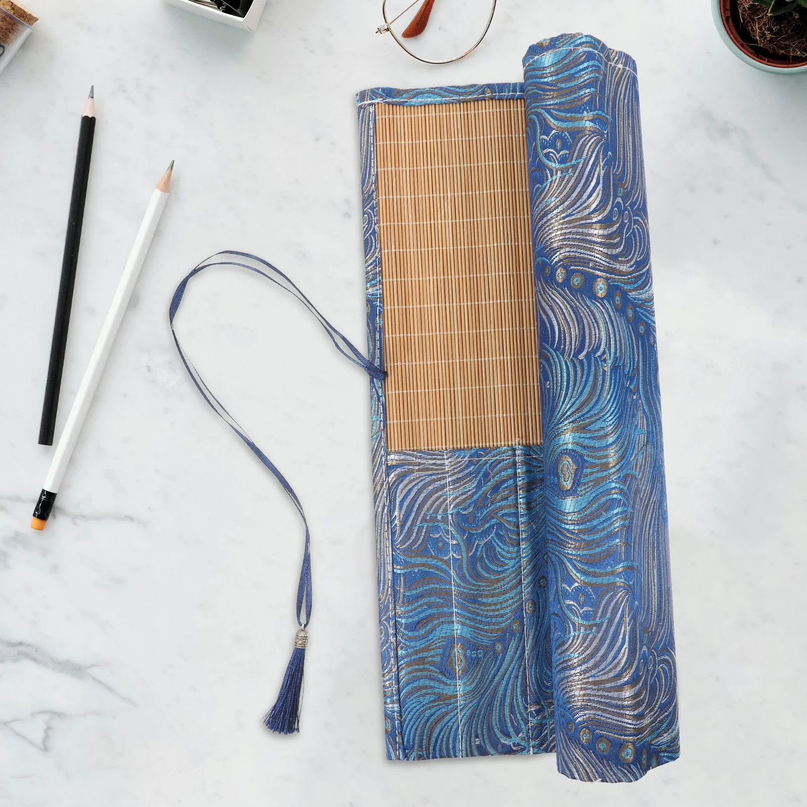 

Pencil Wraps Bag Thick Portable Brush Roll Up Case for Students Artists Oil Watercolor Pens Makeup Tools Organizer