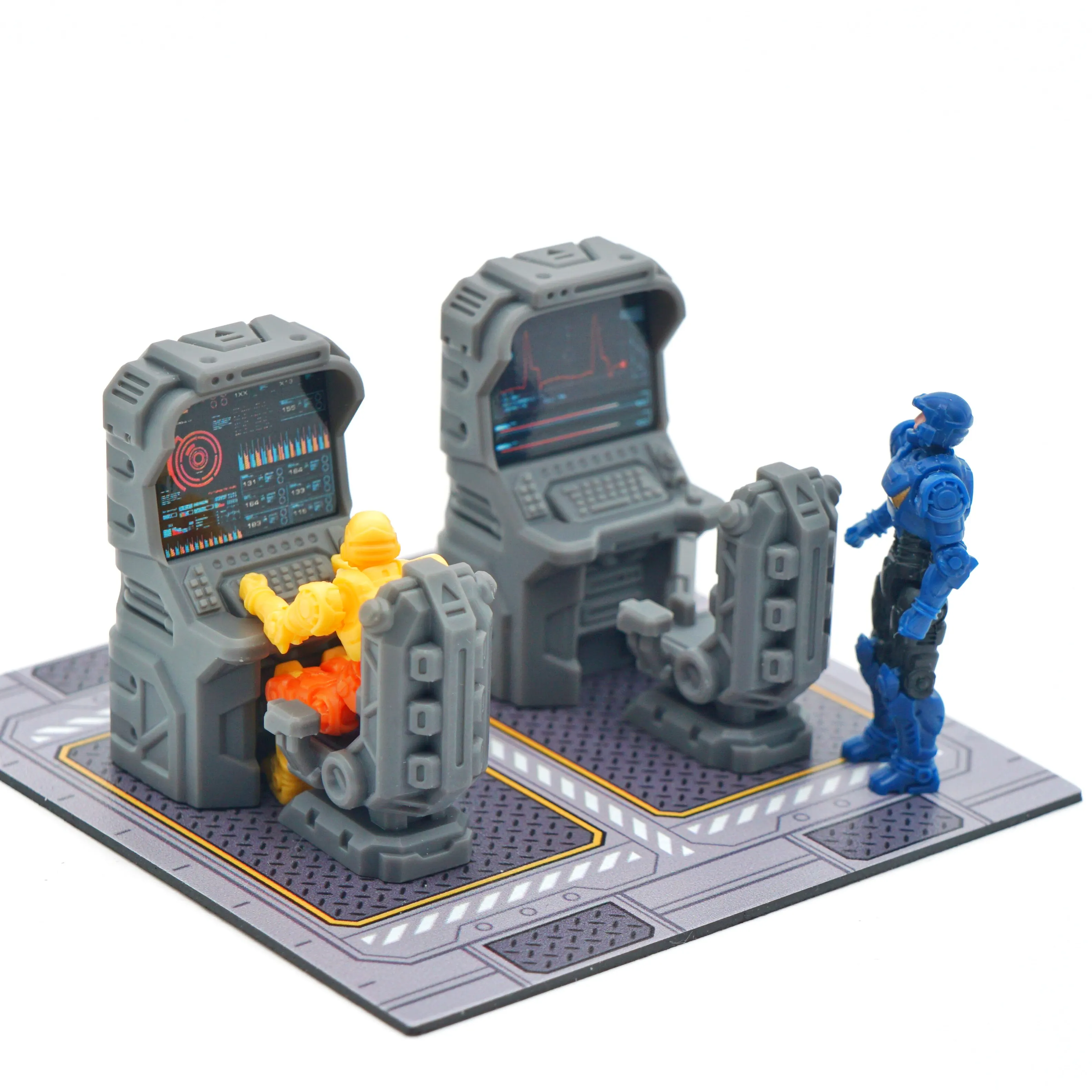

Diaclone Control Console Set 1 To 60 Scale Hangar Scene Small Mecha Model Diorama Display Base For Hobby Model Collectors
