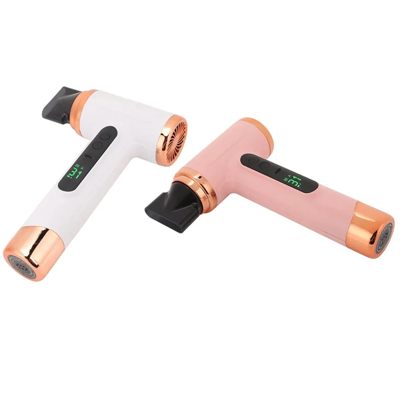 مجفف الشعر المحمول USB شحن قبضة مريحة الهواء الساخن والبارد مجفف الشعر 200 واط التجفيف السريع مع فوهة ل Travela83x