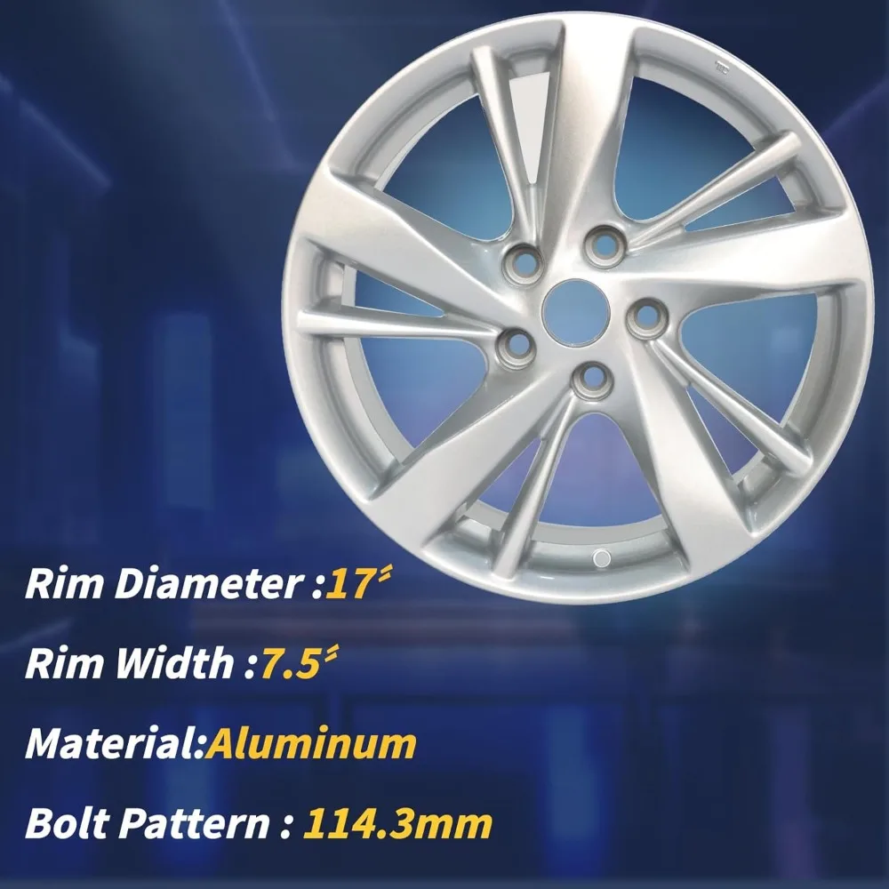 جنوط عجلات من سبائك الألومنيوم الفضية مقاس 17 بوصة مناسبة لنيسان ألتيما 2013 2014 2015 2016، ALY62593U20N، مواصفات مخزون OE